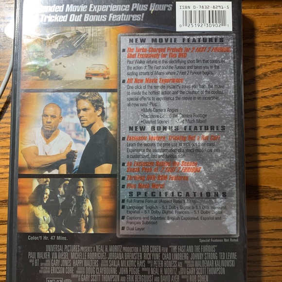 ❌SOLD❌ 3 Fast and Furious DVD (2001, 2003, 2006) - Picture 4 of 7